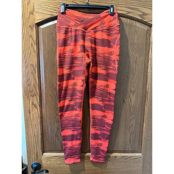Alphalete Leggings Womens High Rise crossover Brushstroke Print Activewer - Picture 1 of 4